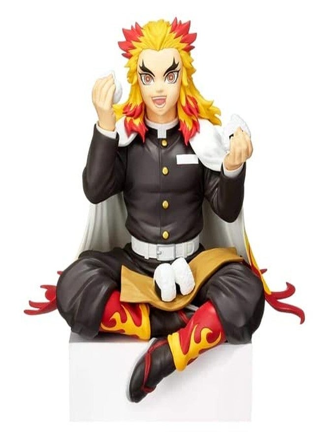 KENMA Demon Slayer Kyojuro Rengoku Perching Sitting Eating Action Figure Kimetsu no Yaiba PM Perching Anime Figure Weeb Manga Collectible - Image 1
